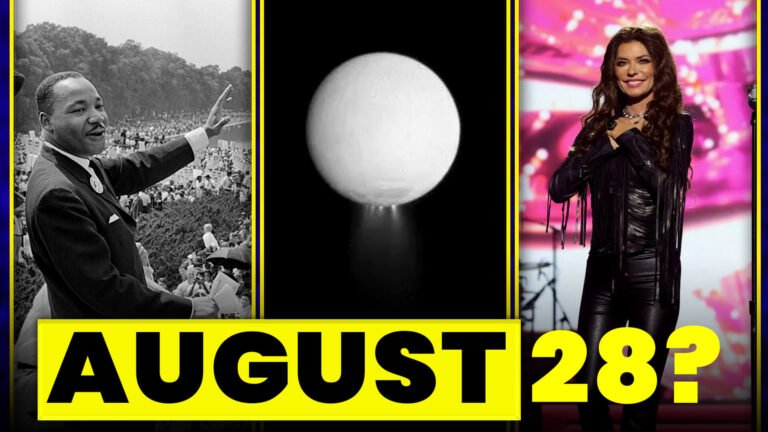 August 28 in History – MLK I Have a Dream, Enceladus Discovery, Shania Twain Birthday